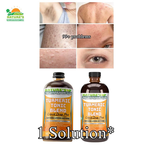 Before and after results of using Nature’s Recommendation Living Bitters, showing improved digestion, reduced bloating, and better gut health.