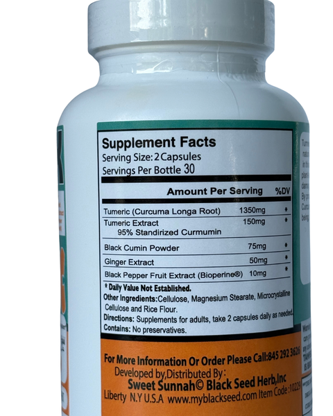 Supplement bottle label with 'Supplement Facts' and ingredients on a white background