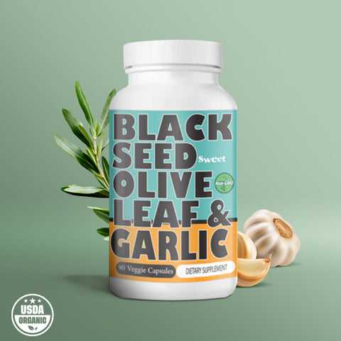 Black Seed w/ Olive Leaf & Garlic - 90 Veggie Capsules