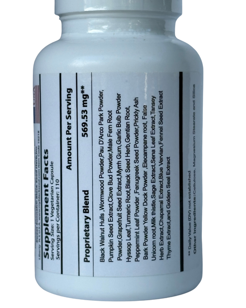 60 count Para Clear Powerful Anti-Parasite & Intestinal Cleanser for Digestive Health Support Strength Formula
