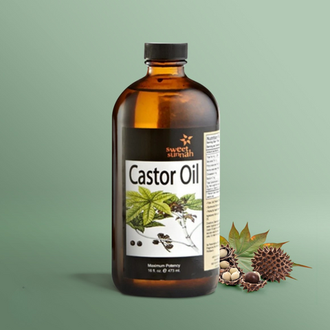 Pure Cold Pressed Castor Oil - 16 oz Glass
