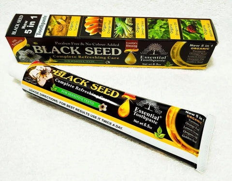 Black Seed, Coconut, Tea Tree, Saffron, Peppermint- Herbal Toothpaste 7.5 oz