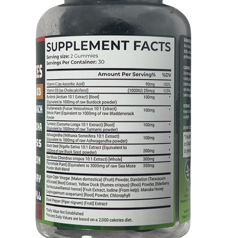 15-in-1 Superfood Gummies | Detox, Immunity, Energy | Sea Moss, ACV, D3