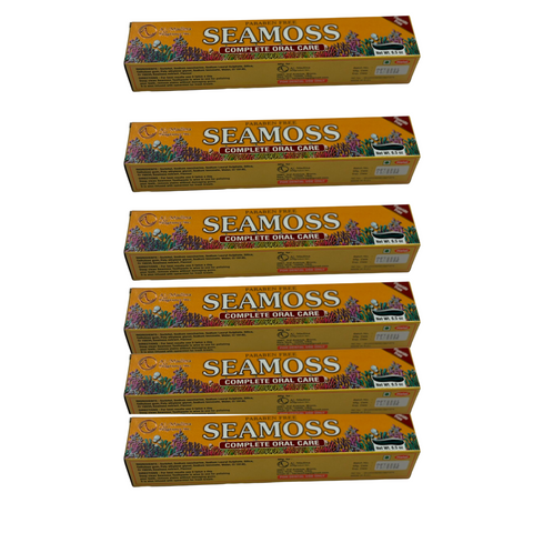 6 PACK 100% Fluoride Free Seamoss Complete Oral Care Formula Toothpaste - 7.5 oz - NaturesRecommendation