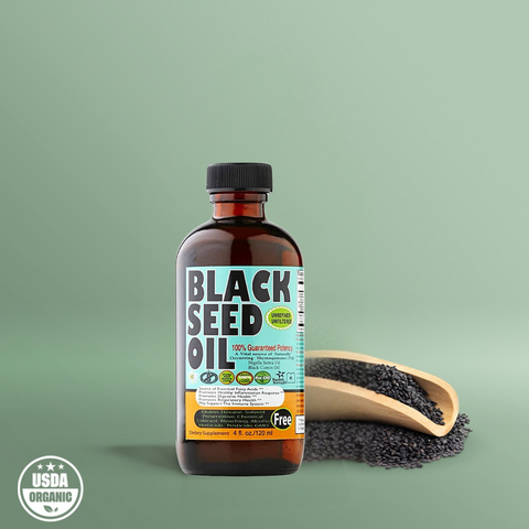 Pure Cold Pressed Black Seed Oil - 4 oz. Glass