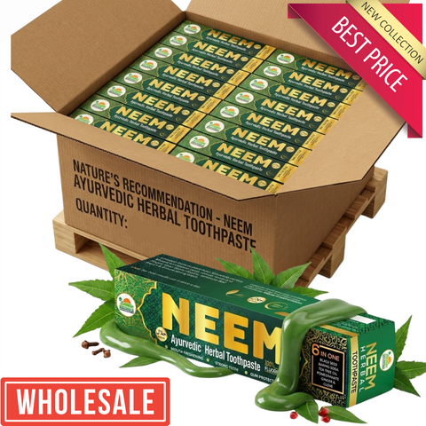 7-Herb Ayurvedic Neem Toothpaste – Complete Oral Care (Wholesale Case)