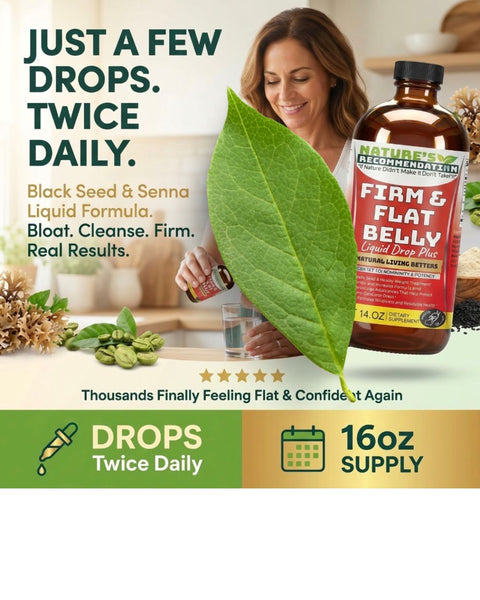 2 Bottles Kit Black Seed Firm & Senna Leaf Flat Belly Bitters 16 oz