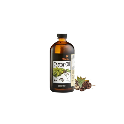 Pure Cold Pressed Castor Oil - 16 oz Glass