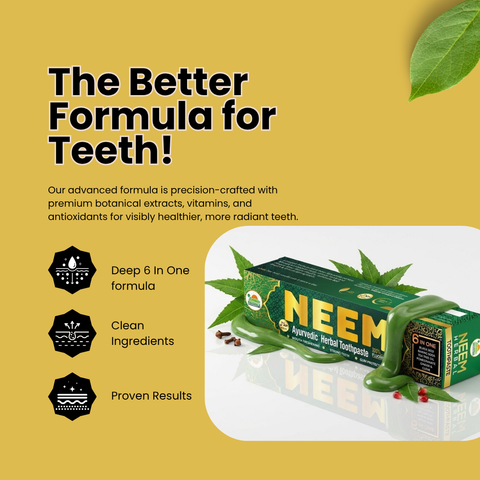 7-Herb Ayurvedic Neem Toothpaste – Complete Oral Care (Wholesale Case)
