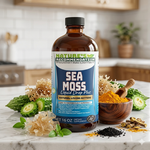 2 Bottles Kit Vitamin C Irish Sea Moss Bitters 16 oz