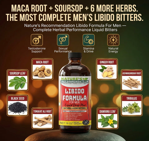 2 Bottles Kit Maca Root Libido for men Bitters 16oz