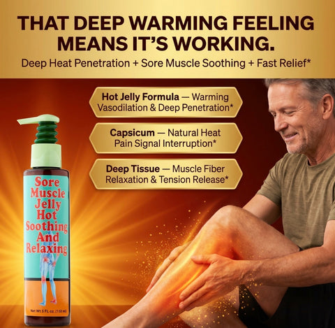 Sore Muscle Jelly Hot Soothing & Relaxing - 5 oz