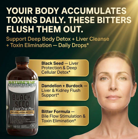 2 Bottles Kit Black Seed & Green Tea Extract Bitters 16 oz
