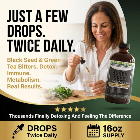2 Bottles Kit Black Seed & Green Tea Extract Bitters 16 oz