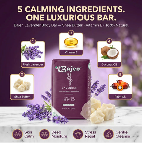 lavender calming body soap bar 7.oz