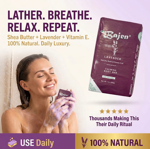 lavender calming body soap bar 7.oz