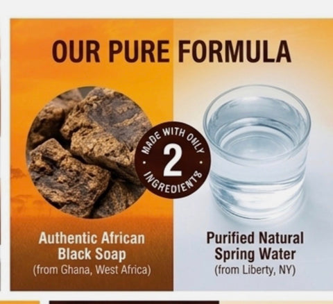 Oud Black soap liquid from Ghana made with spring water 16 oz pump