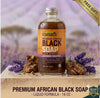 Lavender Black soap liquid from Ghana made with spring water 16 oz pump