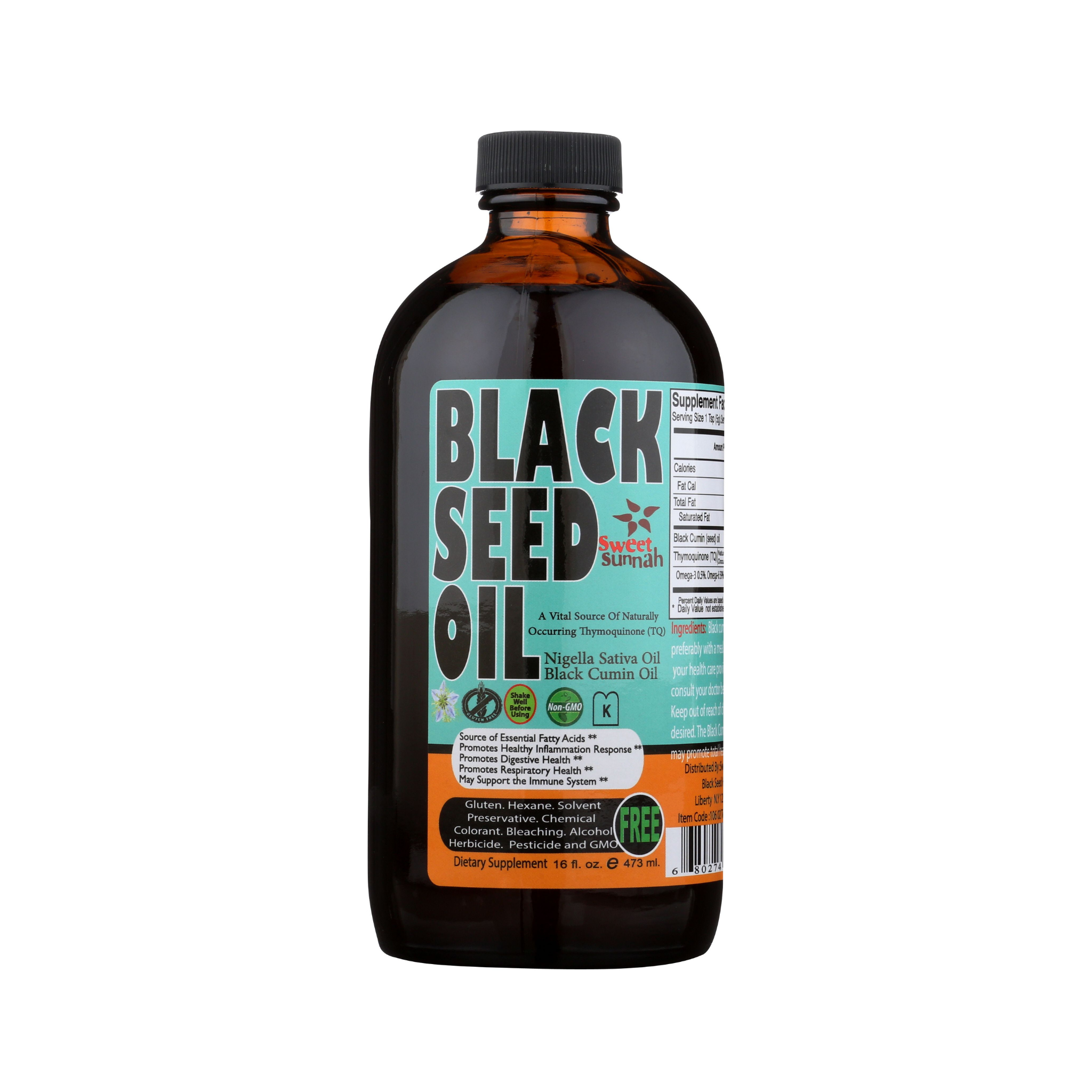 (Strong) Ethiopian Cold Pressed Black Seed Oil  - 16 oz Glass - NaturesRecommendation