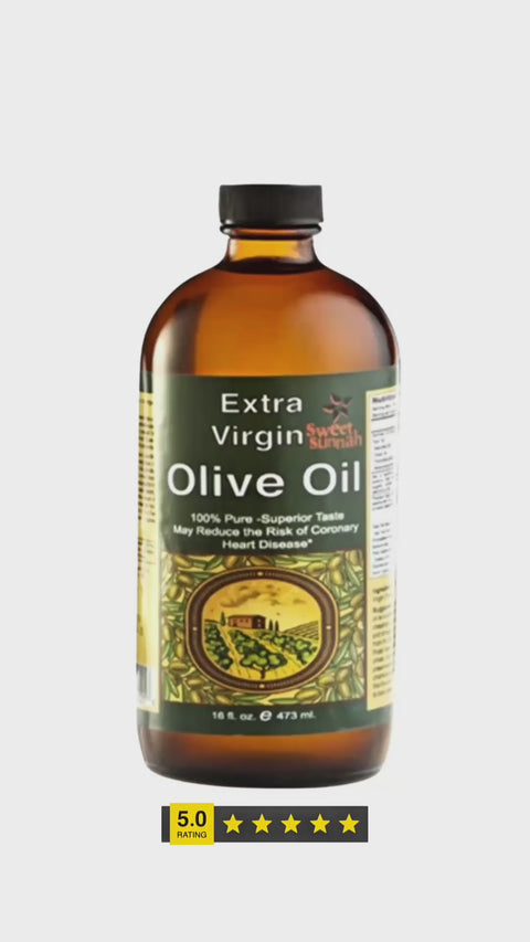 Pure Cold Pressed Extra Virgin Olive Oil - 16 oz. Glass