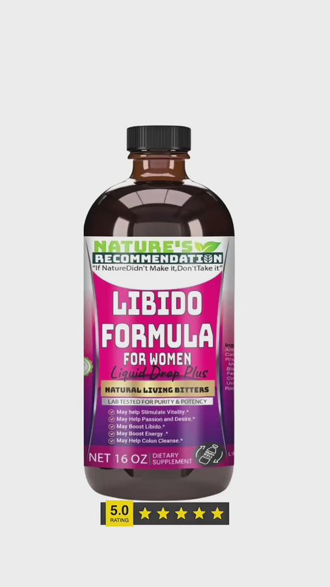 Libido Formula for women Living Bitters 16 oz Alkaline spring water W/ Raspberry Root