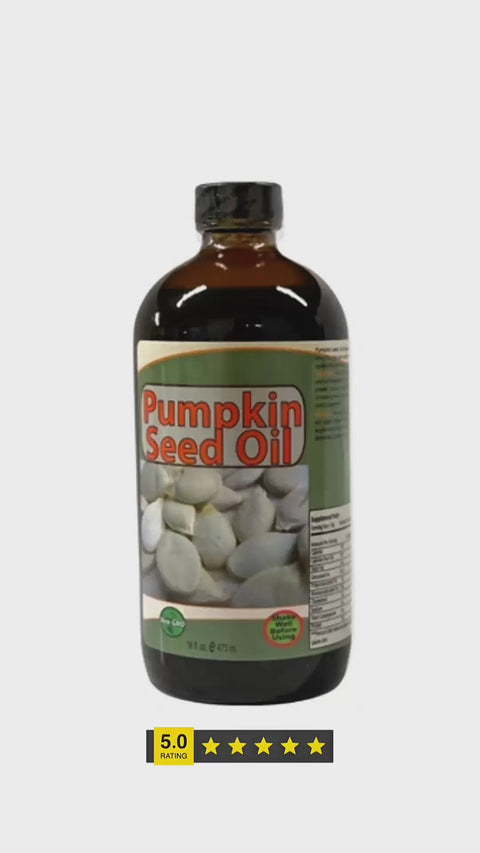 Pure Cold Pressed Pumpkin Seed Oil - 16 oz Glass