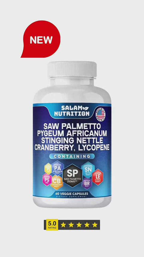 Prostate Urinary capsules 60 Count w/ Cranberry and Saw Palmetto