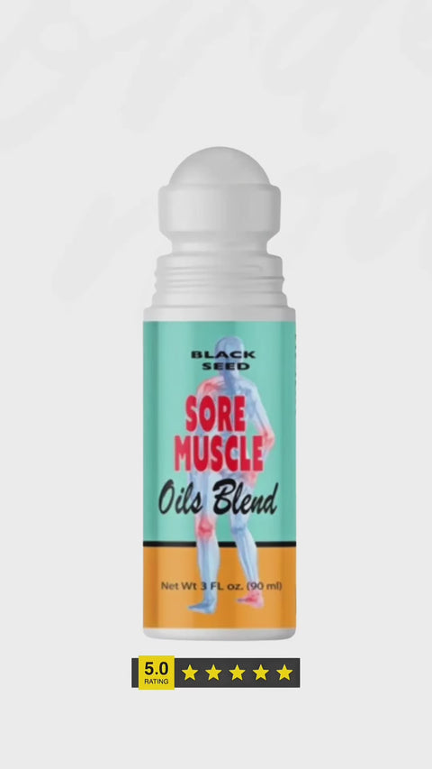 Sore Muscle Roller Oil  Hot Soothing & Relaxing - 3 oz